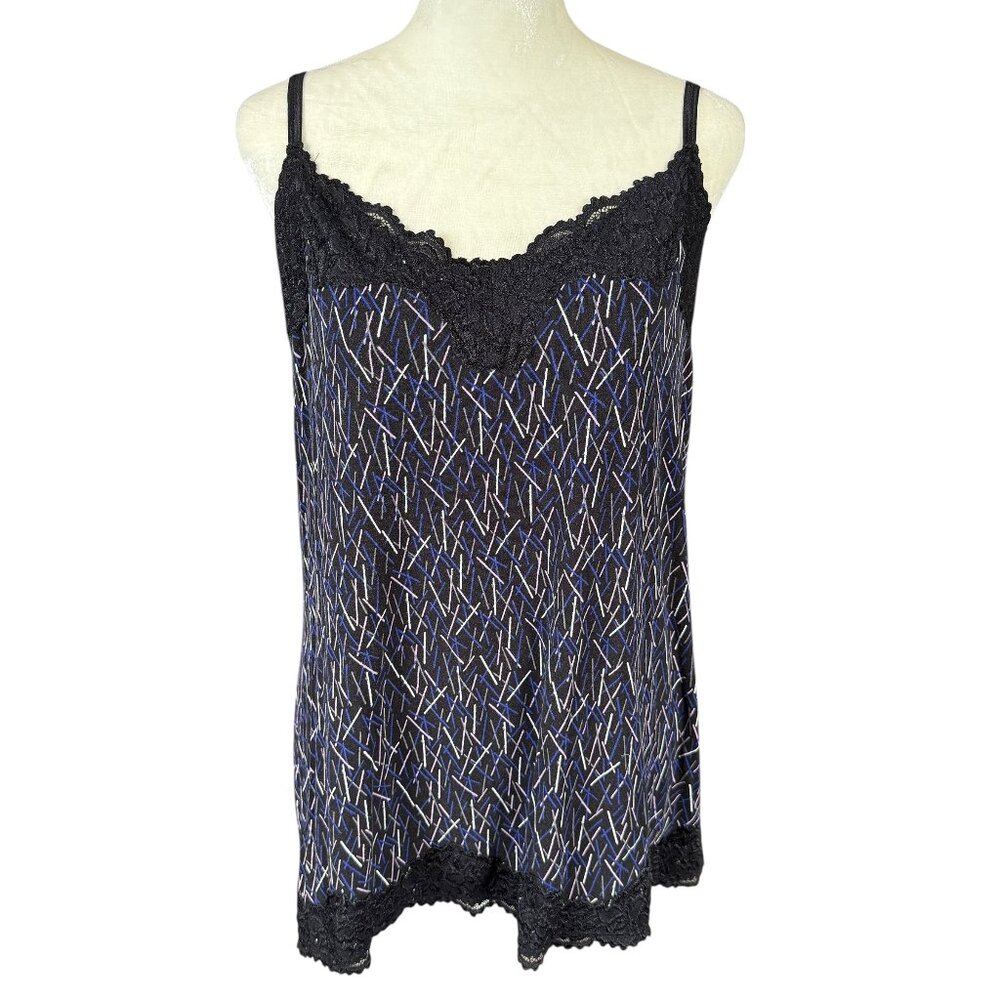 Lane Bryant The Lace Cami black and multicolored adjustable straps size 14/16